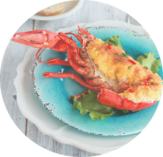イセエビのチーズ焼き